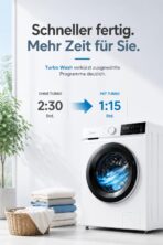 Midea MFV5EW100WBA30 Waschmaschine, 10 kg, BLDC Inverter Motor, Energieeffizienz A-30 %, Weiß - Image 3