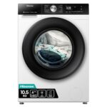 Hisense WF3S1043BW3 Waschmaschine, 10,5 kg, 1400 U/min, WiFi, Steam, AquaStop, 19 Programme