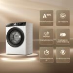 Hisense WF3S1043BW3 Waschmaschine, 10,5 kg, 1400 U/min, WiFi, Steam, AquaStop, 19 Programme - Image 3