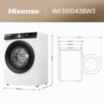 Hisense WF3S1043BW3 Waschmaschine, 10,5 kg, 1400 U/min, WiFi, Steam, AquaStop, 19 Programme - Image 2